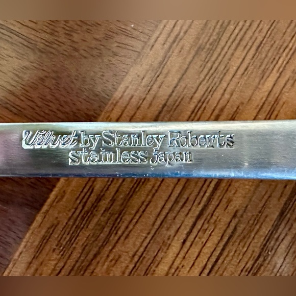 Stanley Roberts RARE 1960’s Velvet Stainless Salad Serving Set Made in Japan EUC - Picture 3 of 11